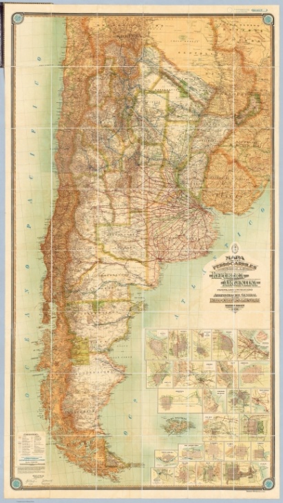 Mapa de los Ferrocarriles de la República Argentina